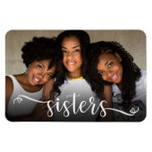 Sisters Script Photo Magnet Magneet (Horizontaal)