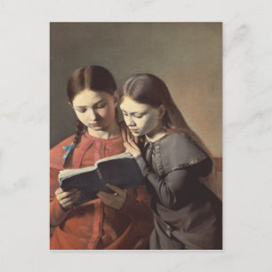 Sisters Signe en Henriette van de kunstenaar Briefkaart