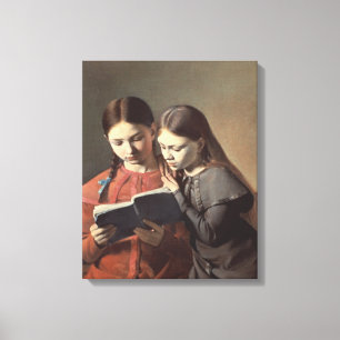 Sisters Signe en Henriette van de kunstenaar Canvas Afdruk