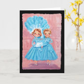 Sisters White Christmas Movie 1954 Xmas Snow Pajam Kaart (Gele Bloem)