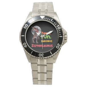 Sistersaurus Overeenkomende Zusters Dino Troep Ont Horloge