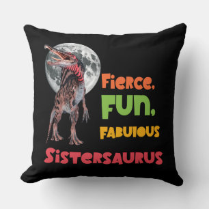 Sistersaurus Overeenkomende Zusters Dino Troep Ont Kussen