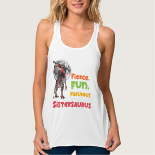 Sistersaurus Overeenkomende Zusters Dino Troep Ont Tanktop