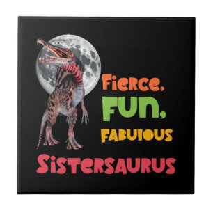 Sistersaurus Overeenkomende Zusters Dino Troep Ont Tegeltje