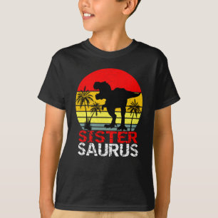 Sistersaurus T Rex Dinosaur T-shirt