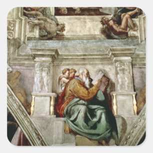 Sistine Chapel Ceiling, 1508-12 Vierkante Sticker