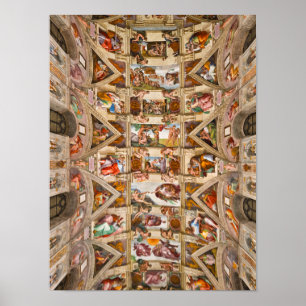 Sistine Chapel Ceiling, 1512, door Michelangelo Poster