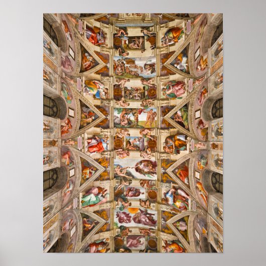 Sistine Chapel Ceiling, 1512, door Michelangelo Poster (Voorkant)