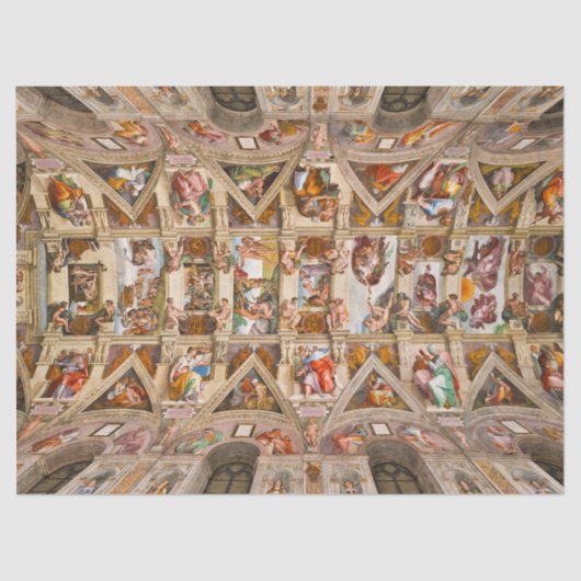 Sistine Chapel Ceiling, 1512, door Michelangelo Tissuepapier (Voorkant)