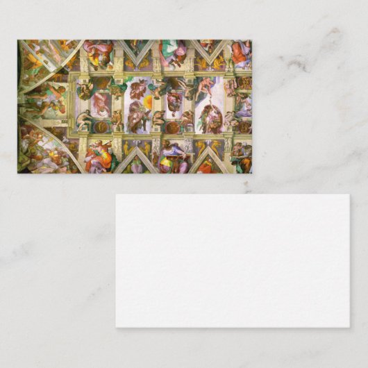 Sistine Chapel Ceiling By Michelangelo Visitekaartje (Voorkant / Achterkant)