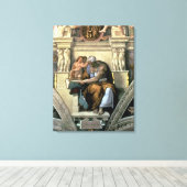 Sistine Chapel Ceiling: Cumaean Sibyl, 1510 Canvas Afdruk (Insitu (Houten vloer))