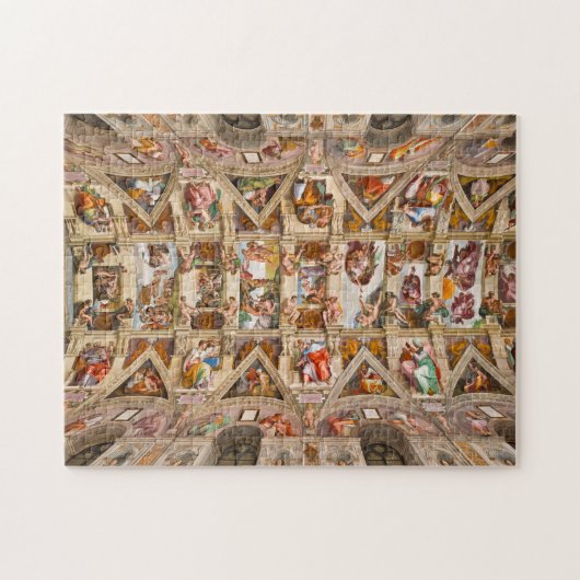 Sistine Chapel Ceiling door Michelangelo Legpuzzel (Horizontaal)