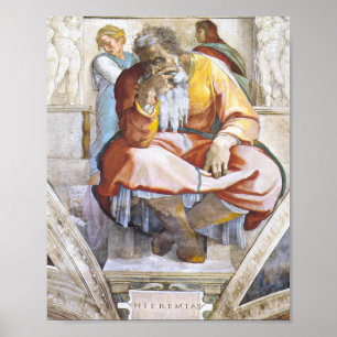 Sistine Chapel Ceiling Jeremiah van Michelangeo Poster