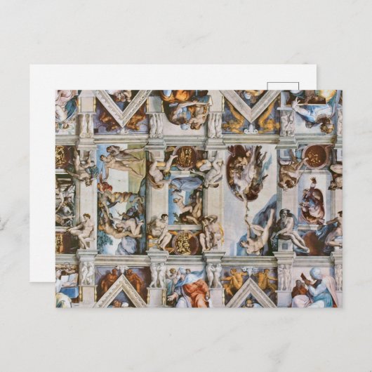 Sistine Chapel Ceiling Michelangelo Briefkaart (Voorkant / Achterkant)