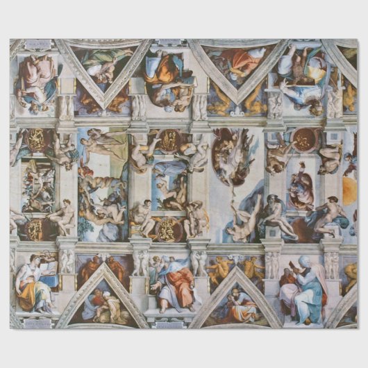 Sistine Chapel Ceiling Michelangelo Cadeaupapier (Vlak)