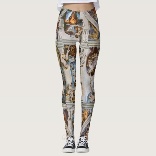 Sistine Chapel Ceiling Michelangelo Leggings (Voorkant)