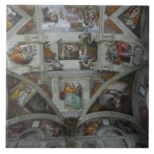 Sistine Chapel Ceiling, Rome Italië Tegeltje (Voorkant)