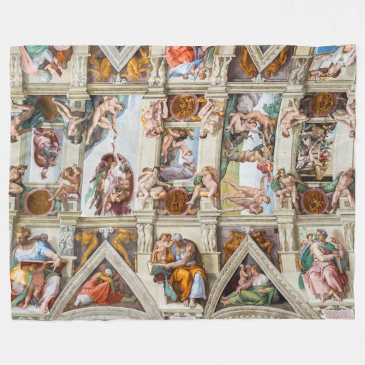 Sistine Chapel Michelangelo - Vaticaan, Rome, Ital Fleece Deken (Voorkant (Horizontaal))