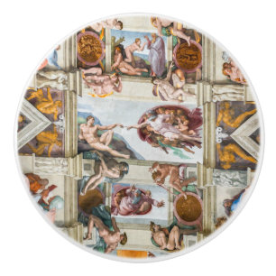 Sistine Chapel Michelangelo - Vaticaan, Rome, Ital Keramische Knop