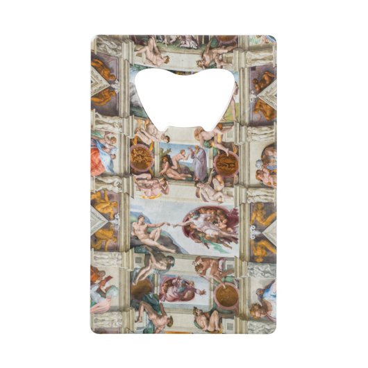 Sistine Chapel Michelangelo - Vaticaan, Rome, Ital Kredietkaart Flessenopener (Voorkant)