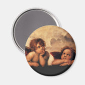 Sistine Madonna 2 Angels door Raphael Magneet (Voorkant / Achterkant)