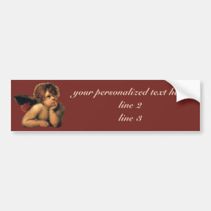 Sistine Madonna, Angels detail van Raphael Sanzio Bumpersticker
