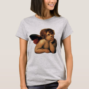 Sistine Madonna, Angels detail van Raphael Sanzio T-shirt