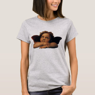 Sistine Madonna, Angels detail van Raphael Sanzio T-shirt