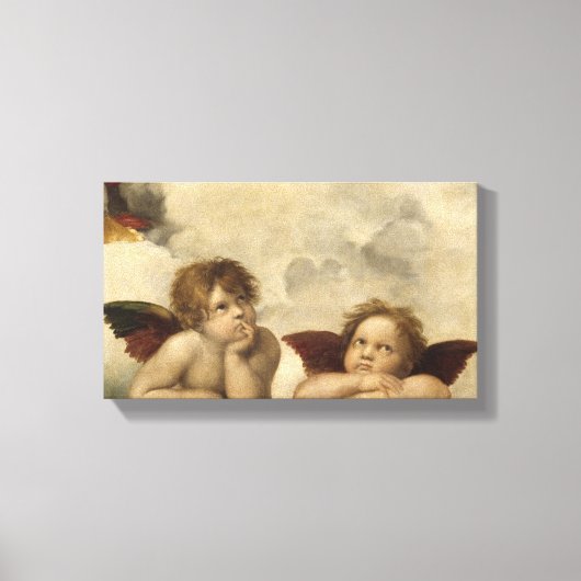 Sistine Madonna Angels door Raphael Canvas Afdruk (Voorkant)