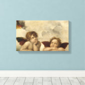Sistine Madonna Angels door Raphael Canvas Afdruk (Insitu (Houten vloer))