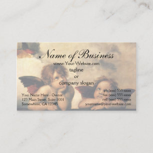 Sistine Madonna Angels door Raphael Raffaello Visitekaartje