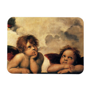 Sistine Madonna Angels door Raphael Sanzio Magneet