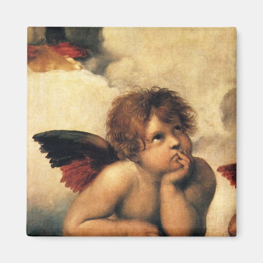 Sistine Madonna Angels door Raphael Sanzio Magneet (Voorkant)