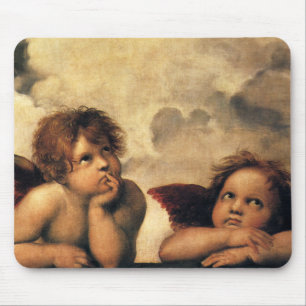 Sistine Madonna Angels door Raphael Sanzio Muismat
