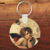 Sistine Madonna Angels door Raphael Sanzio Sleutelhanger (Voorkant)