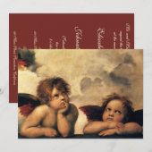 Sistine Madonna Angels door Raphael Wedding Kaart (Voorkant / Achterkant)