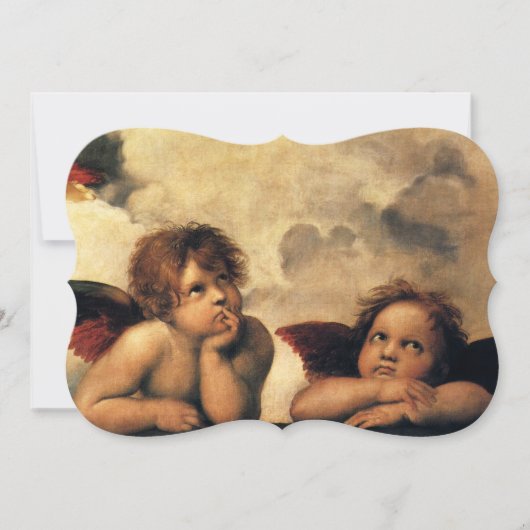 Sistine Madonna Angels door Raphael Wedding Kaart (Voorkant)