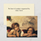 Sistine Madonna Angels door Raphael Wedding RSVP Kaartje (Voorkant / Achterkant)