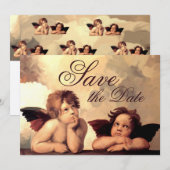 Sistine Madonna Cherubs Raffaelo Sanzio Save The Date (Voorkant / Achterkant)