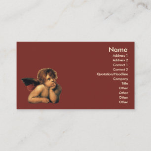 Sistine Madonna-Engelen door Raphael Sanzio Visitekaartje