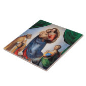 Sistine Madonna, Raphael Tegeltje (Zijkant)
