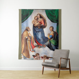Sistine Madonna, Raphael Wandkleed