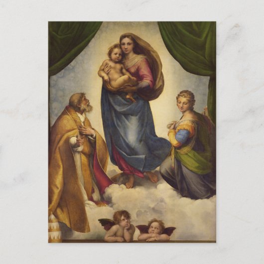 Sistine Madonna van Rapahel Briefkaart (Voorkant)