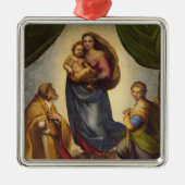 Sistine Madonna van Rapahel Metalen Ornament (Voorkant)