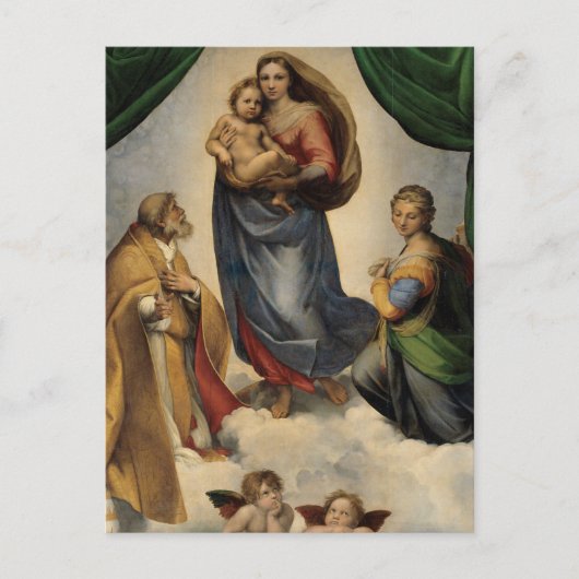 Sistine Madonna van Raphael Postkaart (Voorkant)