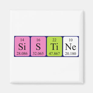 Sistine periodiek table name magnet magneet