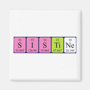Sistine periodiek table name magnet magneet