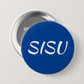 SISU-Button (Ronde; Blauw; Finse Button) Ronde Button 7,6 Cm (Voorkant /achterkant)