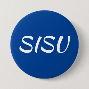 SISU-Button (Ronde; Blauw; Finse Button) Ronde Button 7,6 Cm