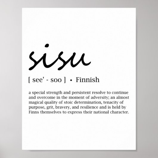 Sisu-definitie Poster (Voorkant)